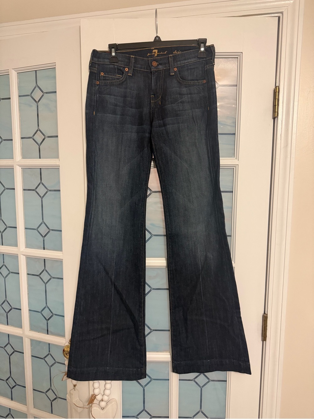 7 For All Mankind Dark Indigo Flare Jeans original . NEW ACCIDENTALLY LOST TAG..
